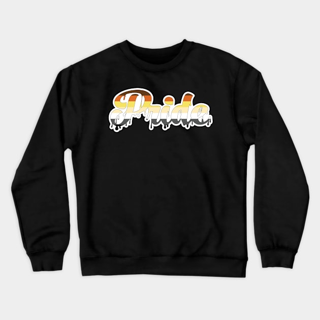 Bear Pride Drip Crewneck Sweatshirt by HyperOtterDesigns